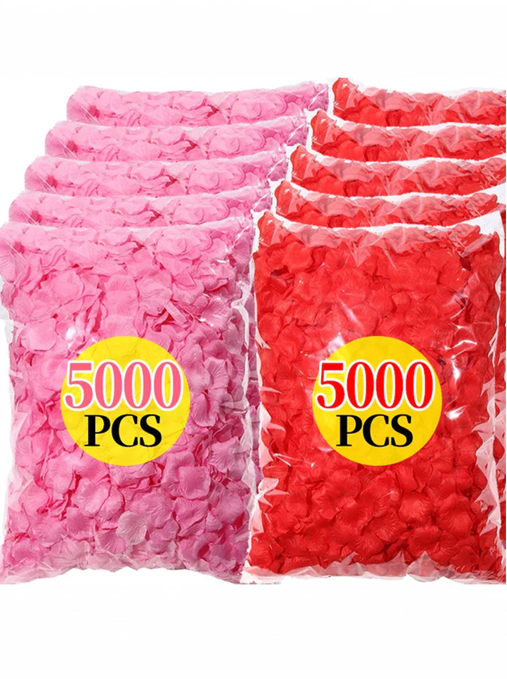 Romantic Rose Petals Set – Artificial Silk Flower Decoration