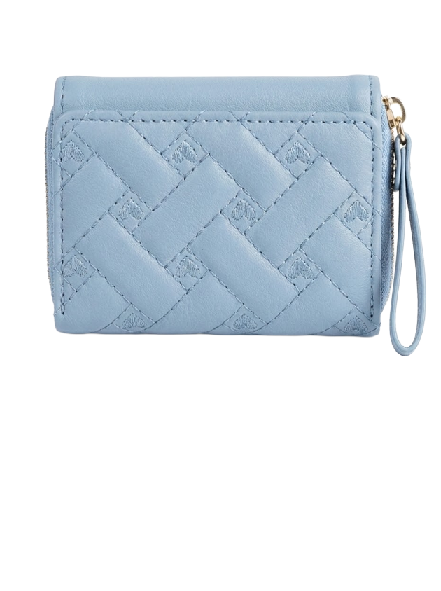 Élise™ Quilted Mini Wallet – Compact Zip Card & Coin Purse