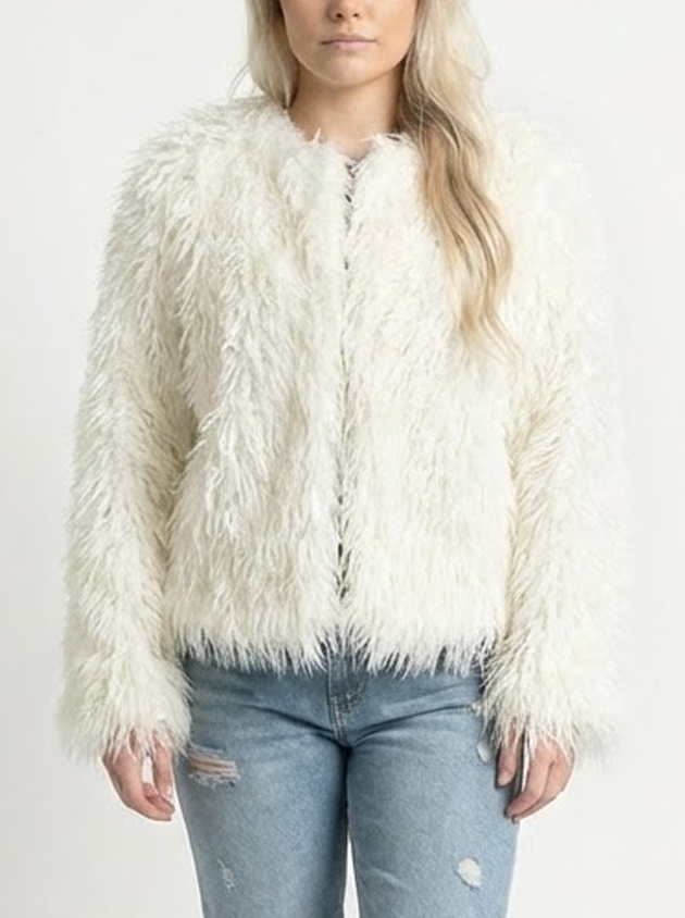 Plush Faux-Fur Zip Jacket
