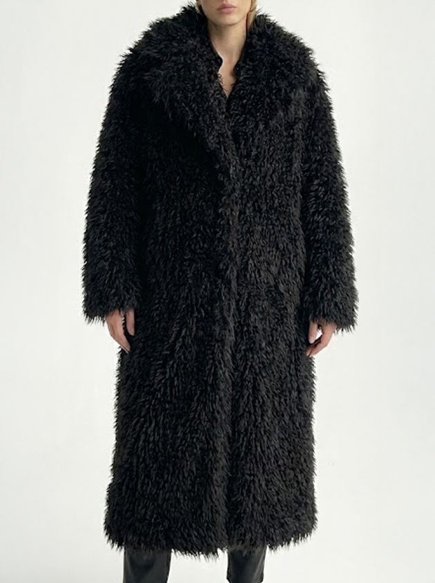 Signature Longline Faux-Fur Overcoat