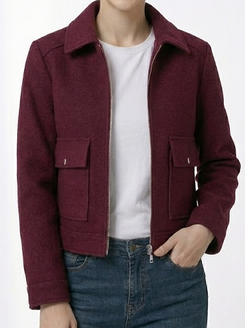 Cropped Zip Jacket with Utility Pockets