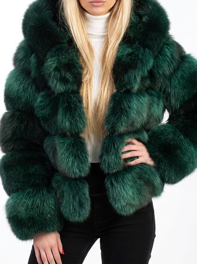 Signature Luxe Faux-Fur Hooded Coat