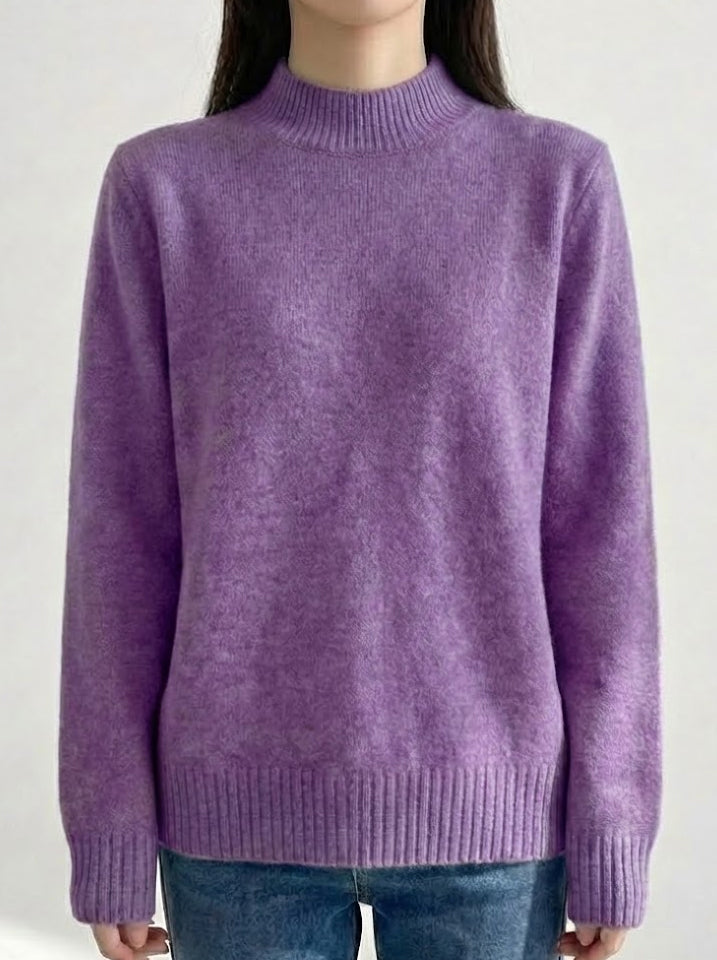 Mock-Neck Knit Sweater — Everyday Layering Essential