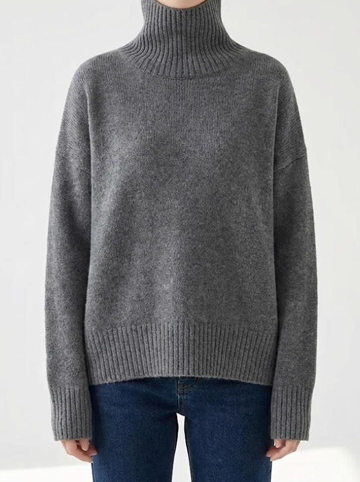 Essential Knit Turtleneck Sweater — Relaxed Fit