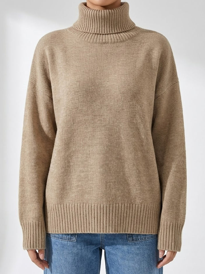 Essential Knit Turtleneck Sweater — Relaxed Fit