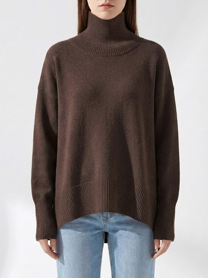 Signature Heavy Knit Turtleneck Sweater — Oversized Fit
