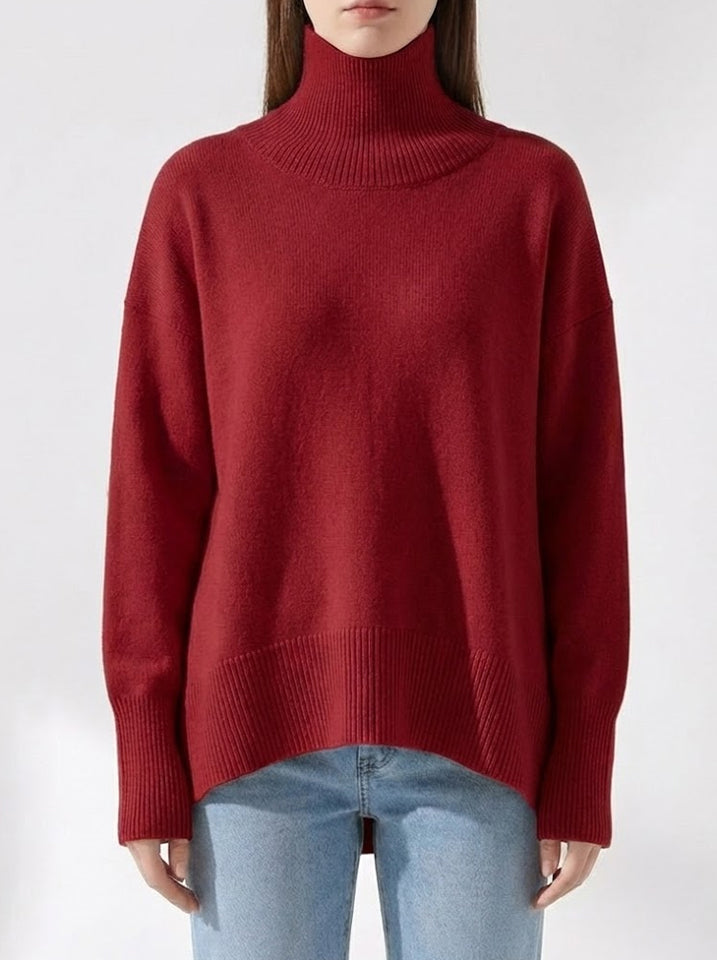 Signature Heavy Knit Turtleneck Sweater — Oversized Fit