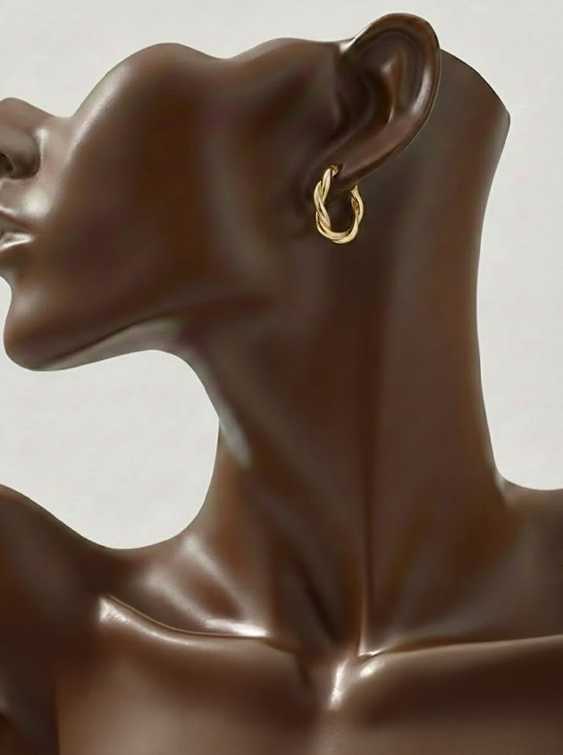 The "Modern Twist" Gold Hoop Earrings