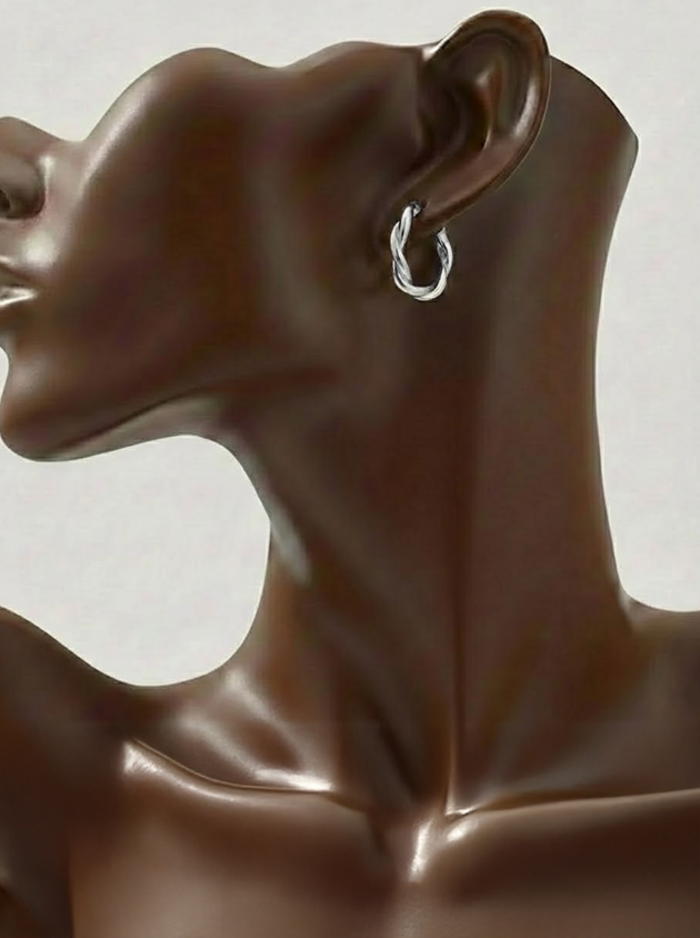 The "Modern Twist" Gold Hoop Earrings