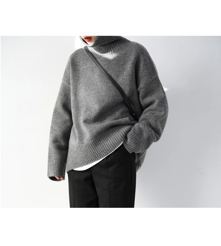 Essential Knit Turtleneck Sweater — Relaxed Fit