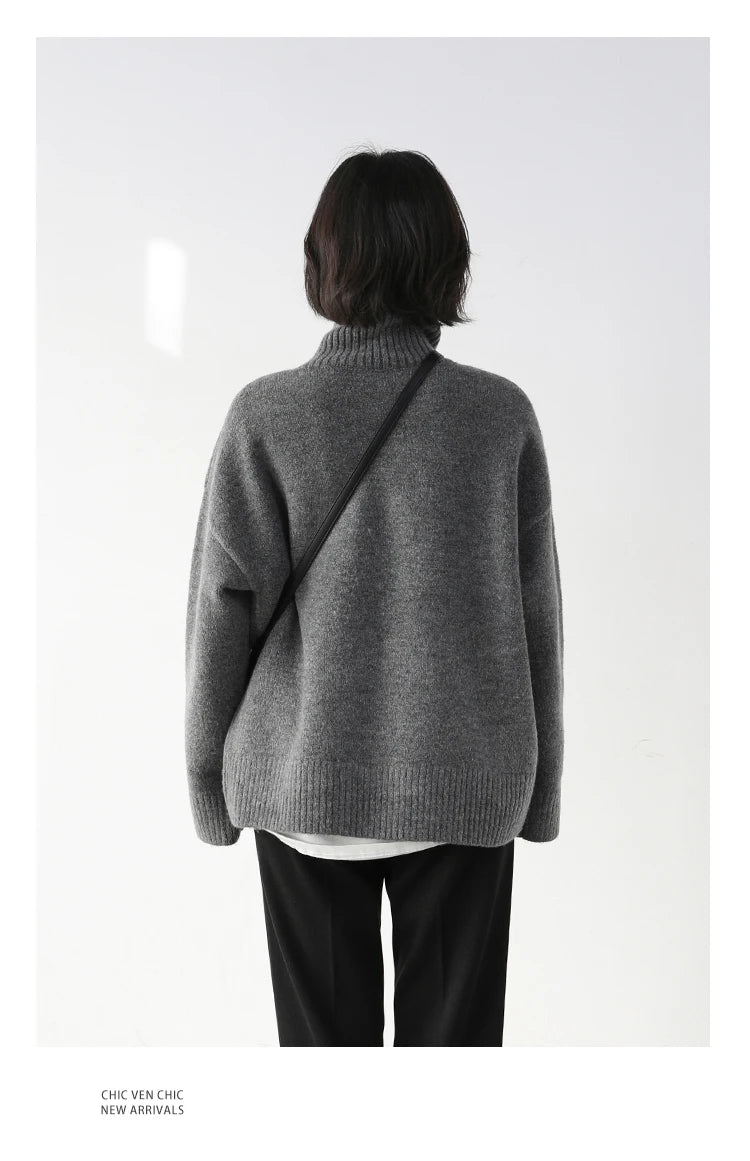 Essential Knit Turtleneck Sweater — Relaxed Fit