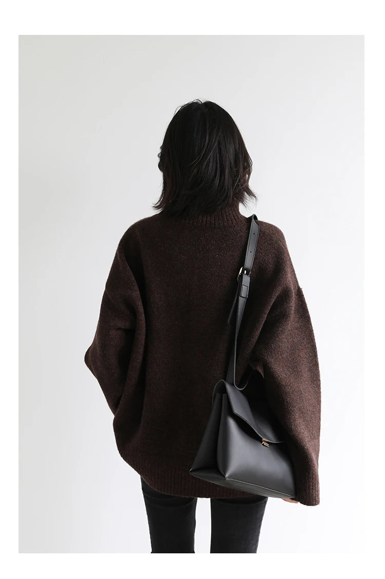 Essential Knit Turtleneck Sweater — Relaxed Fit