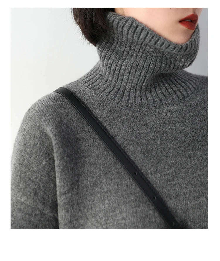 Essential Knit Turtleneck Sweater — Relaxed Fit