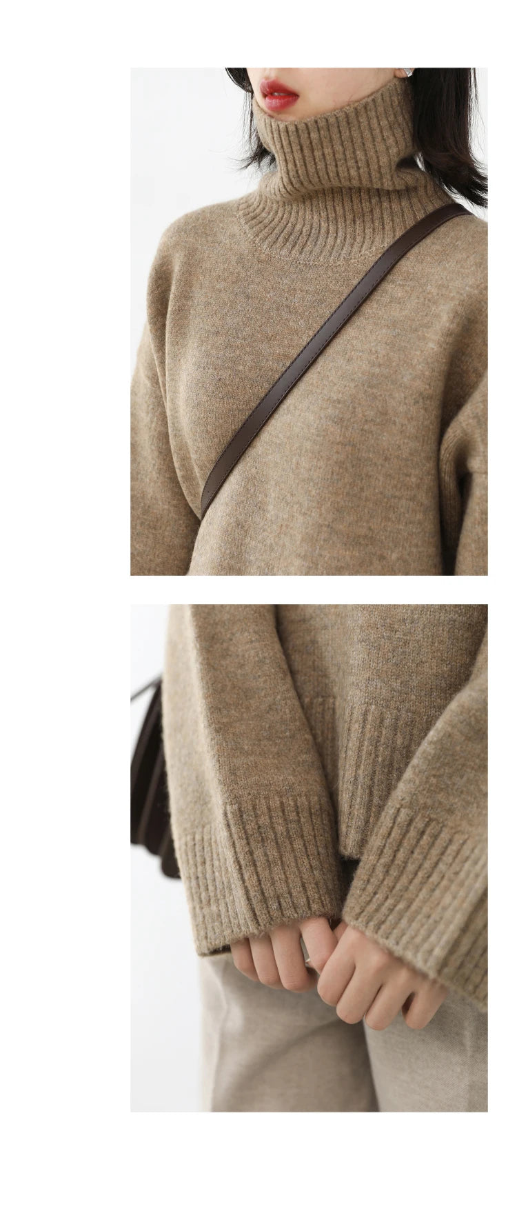 Essential Knit Turtleneck Sweater — Relaxed Fit