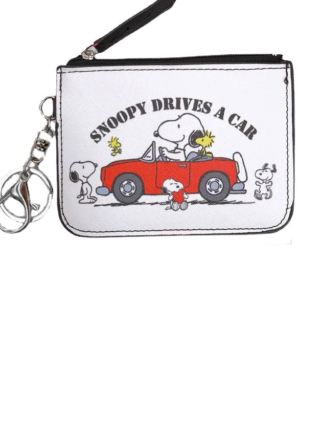 MINISO Snoopy Cartoon Coin Purse & Card Holder Wallet – Zipper Pouch for Women & Girls