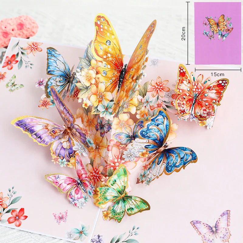 3D Pop-Up Flower Greeting Card – Romantic Valentine & Special Occasion Card