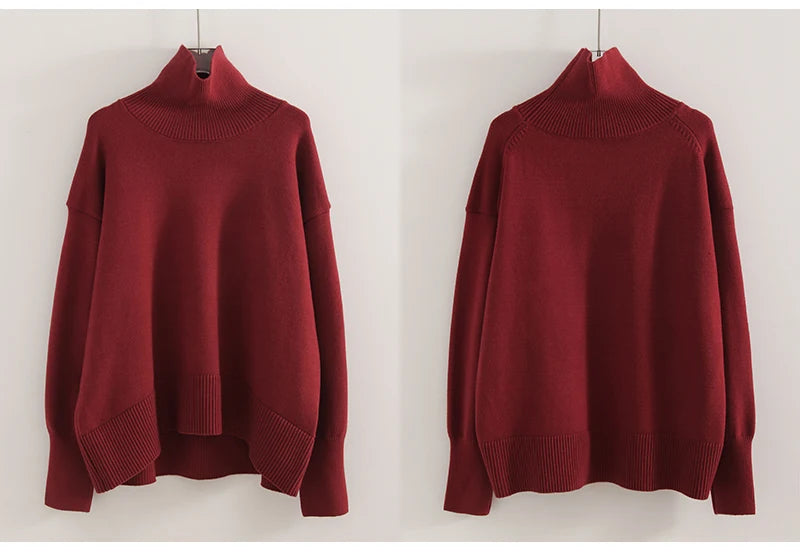 Signature Heavy Knit Turtleneck Sweater — Oversized Fit