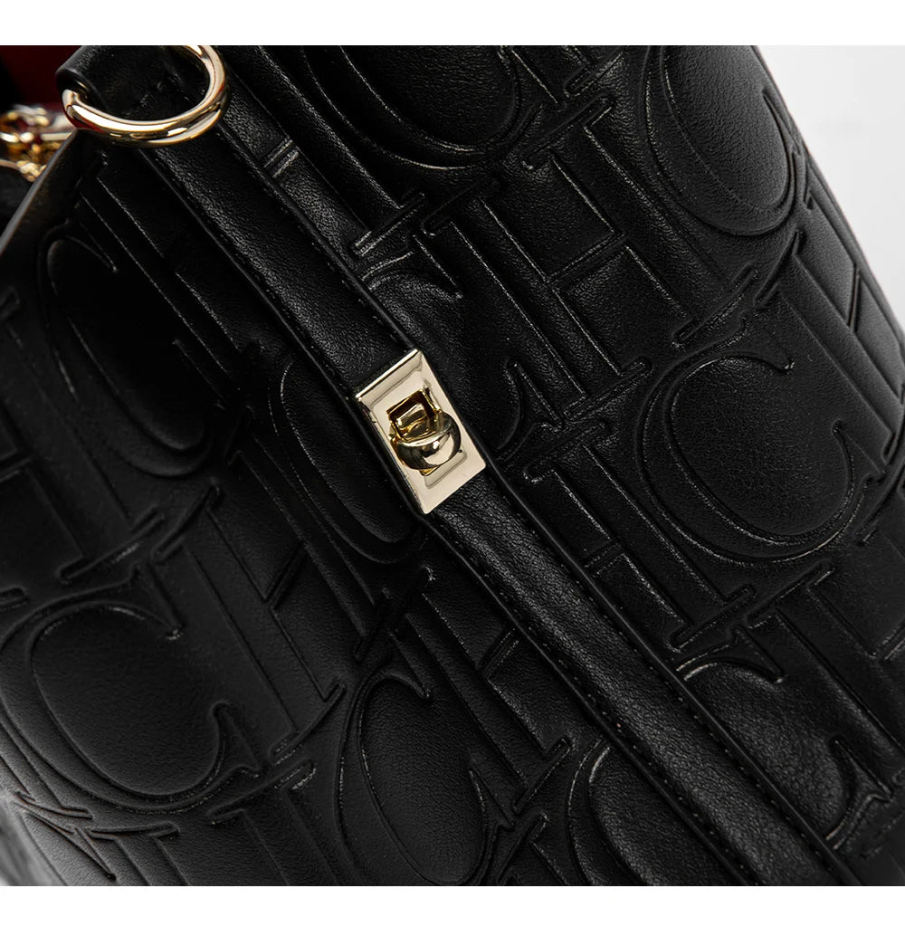 CHCH Luxury Embossed Tote Bag – Structured Casual Shopper