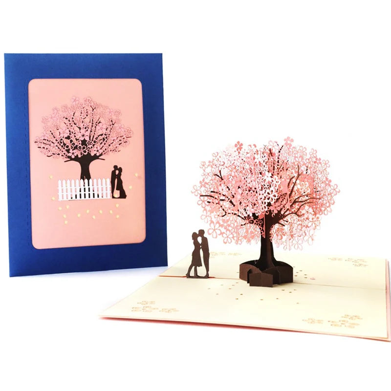 3D Pop-Up Flower Greeting Card – Romantic Valentine & Special Occasion Card