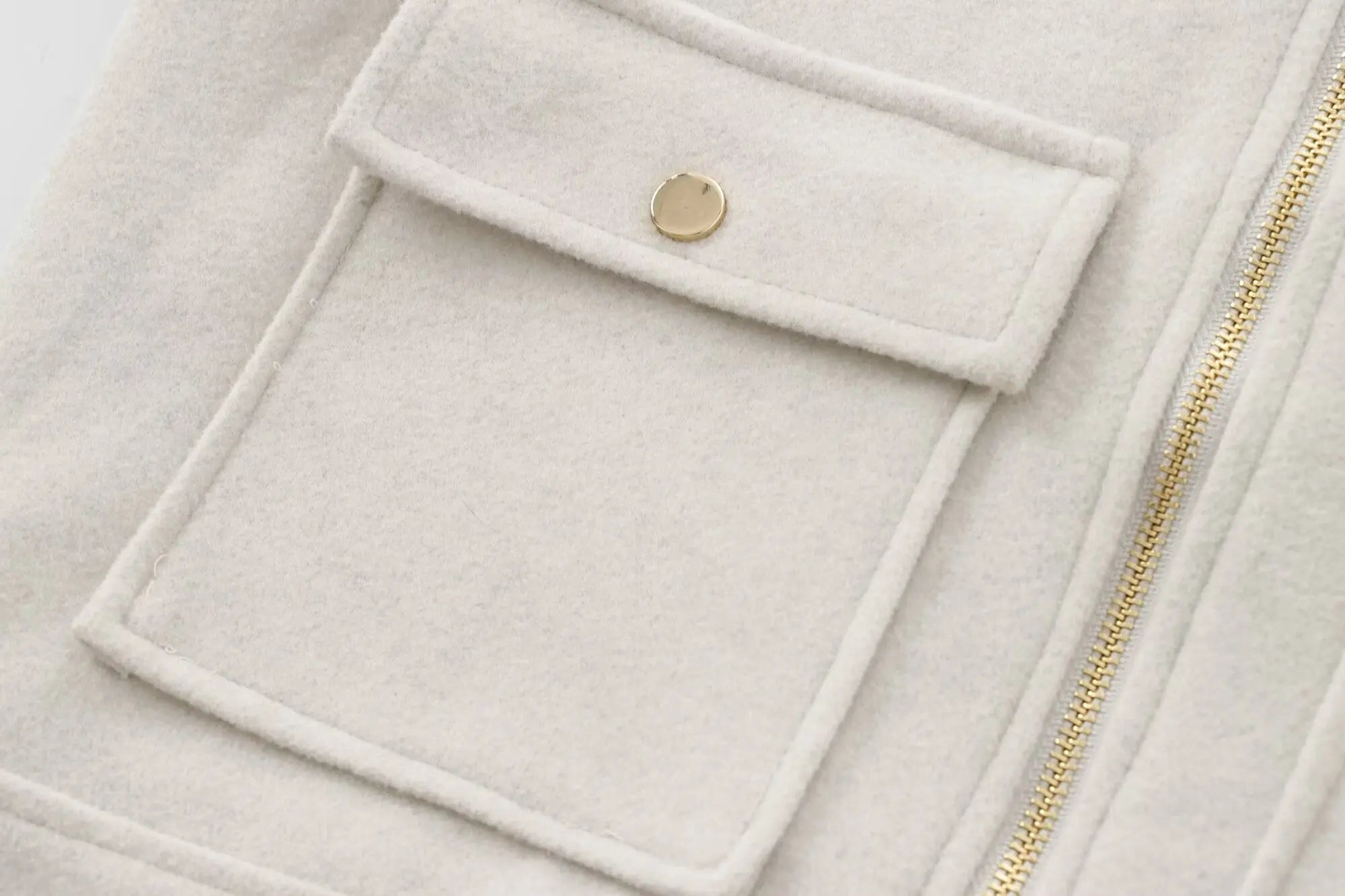 Cropped Zip Jacket with Utility Pockets