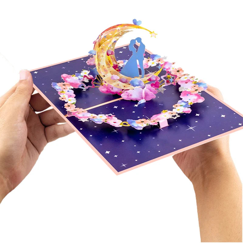 3D Pop-Up Flower Greeting Card – Romantic Valentine & Special Occasion Card