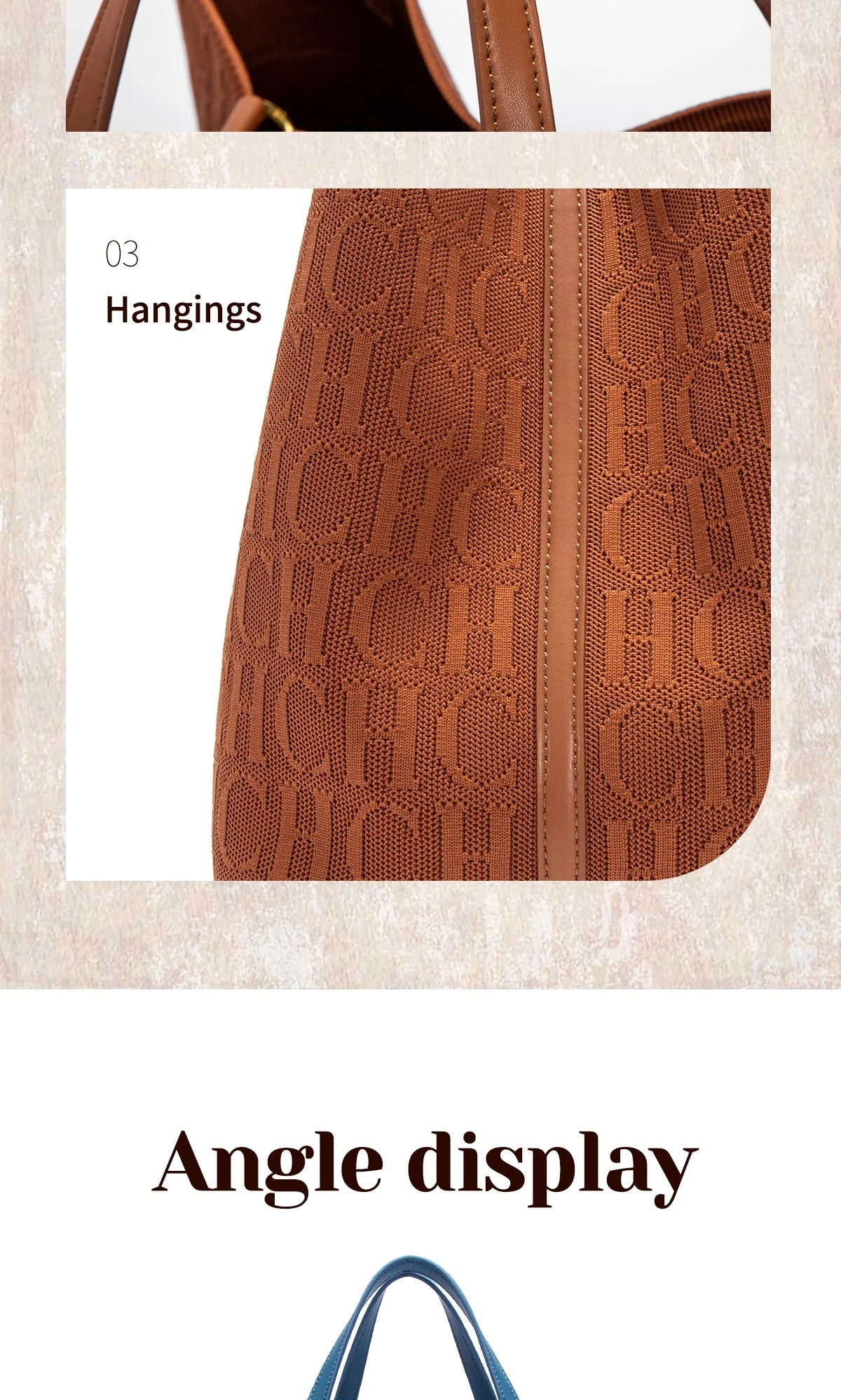 CHCH Luxury Knit Tote Bag – Large Capacity Casual Shopper