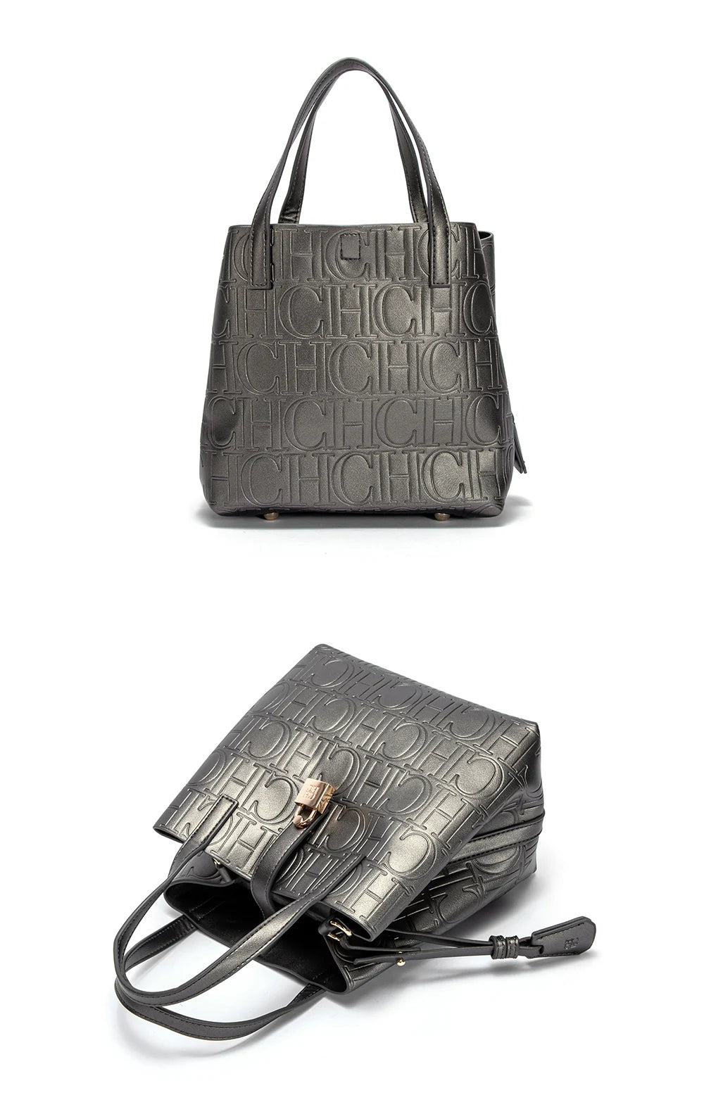 CHCH Luxury Embossed Tote Bag – Structured Casual Shopper