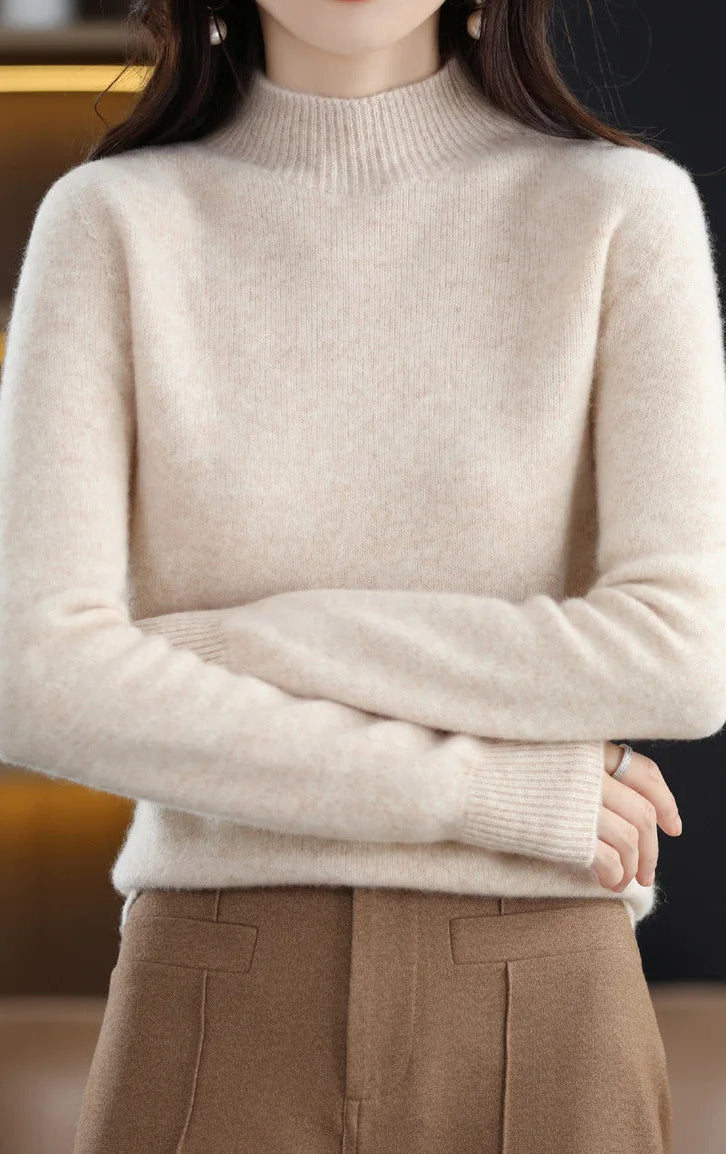 Mock-Neck Knit Sweater — Everyday Layering Essential