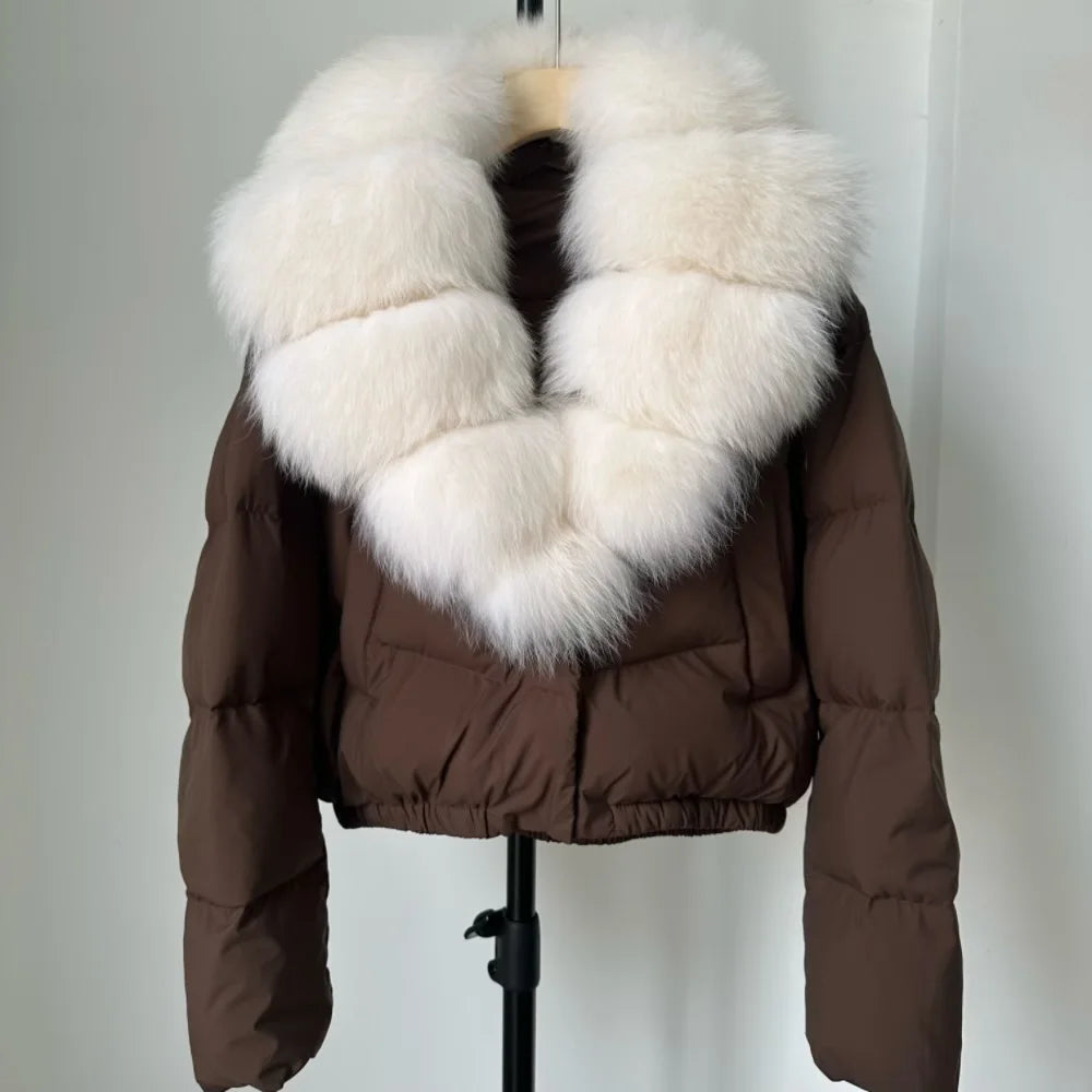 Signature Down Puffer Jacket with Detachable Fur Collar