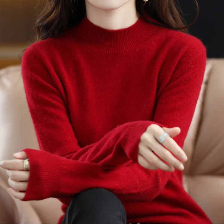 Mock-Neck Knit Sweater — Everyday Layering Essential