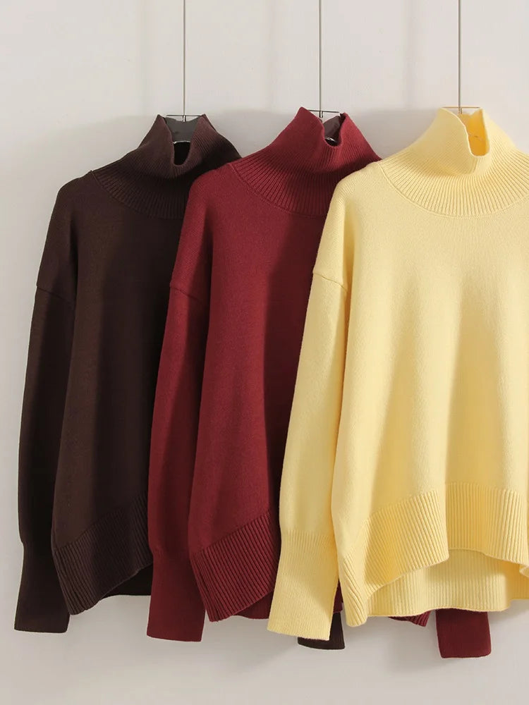 Signature Heavy Knit Turtleneck Sweater — Oversized Fit