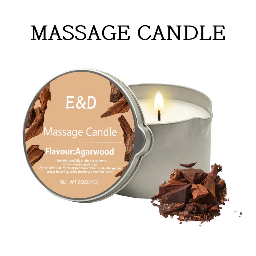 Rose Scented Massage Oil Candle – Romantic Aromatherapy Spa Candle
