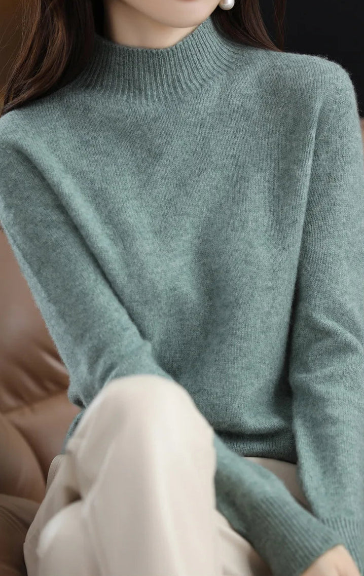 Mock-Neck Knit Sweater — Everyday Layering Essential