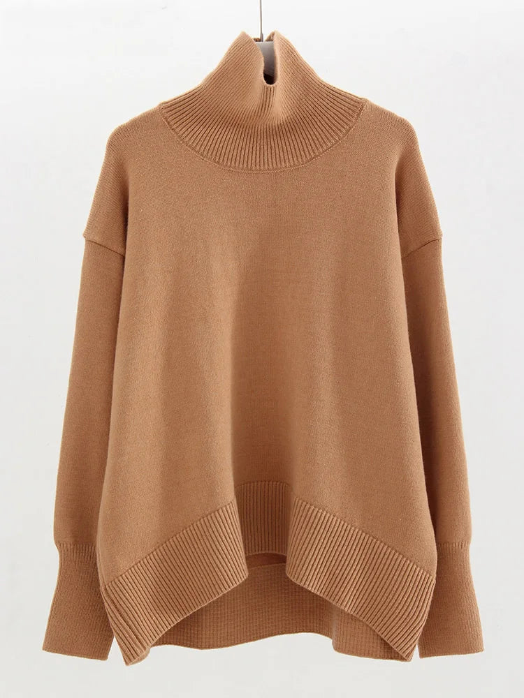 Signature Heavy Knit Turtleneck Sweater — Oversized Fit