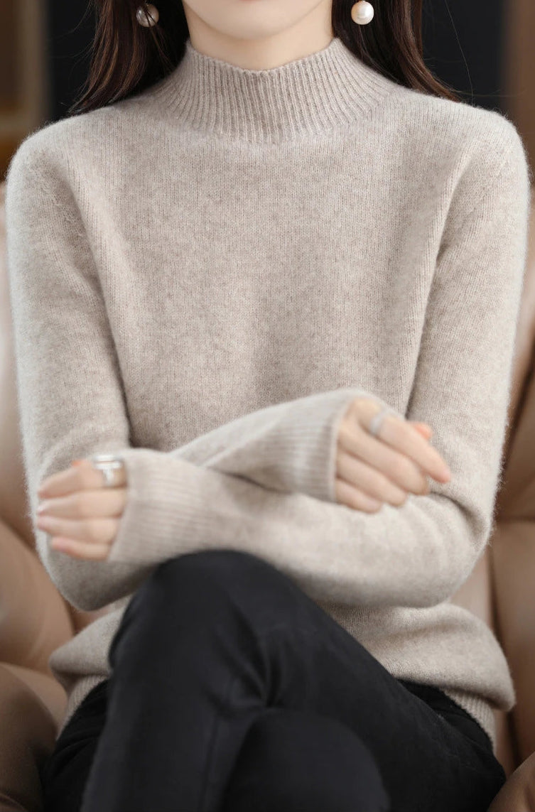 Mock-Neck Knit Sweater — Everyday Layering Essential