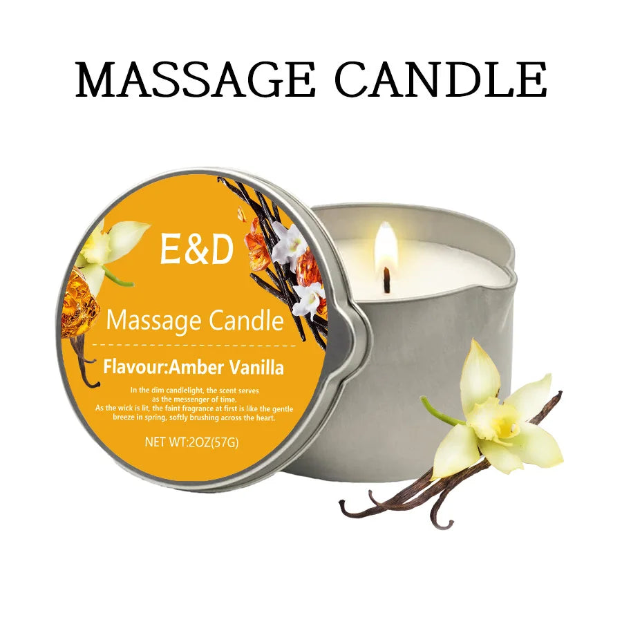 Rose Scented Massage Oil Candle – Romantic Aromatherapy Spa Candle
