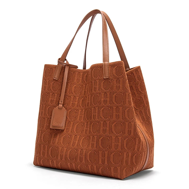 CHCH Luxury Knit Tote Bag – Large Capacity Casual Shopper