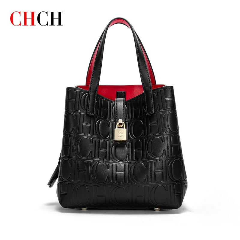 CHCH Luxury Embossed Tote Bag – Structured Casual Shopper