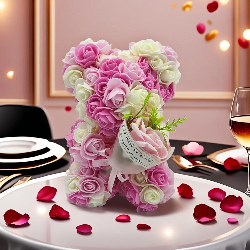Rose Bear with Hand Corsage – Romantic Valentine’s Day Gift
