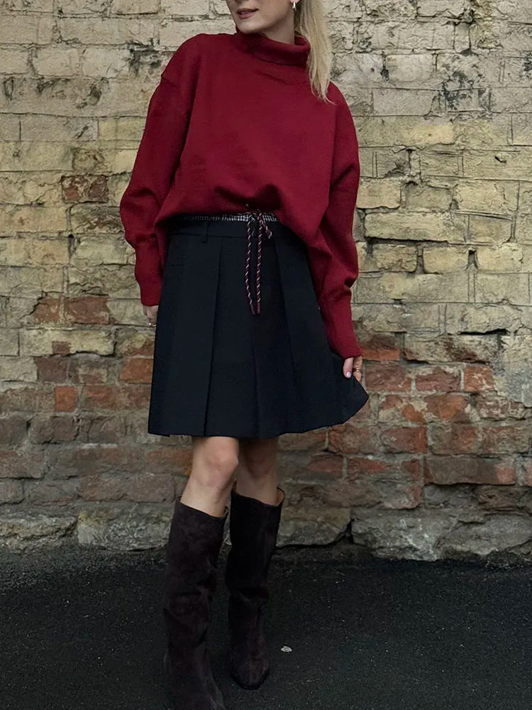 Signature Heavy Knit Turtleneck Sweater — Oversized Fit