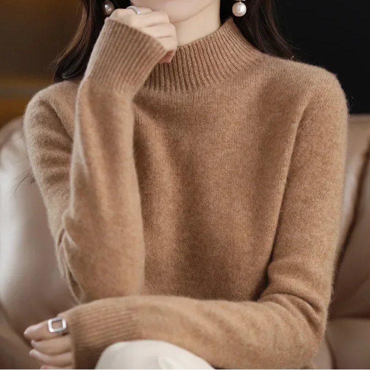 Mock-Neck Knit Sweater — Everyday Layering Essential