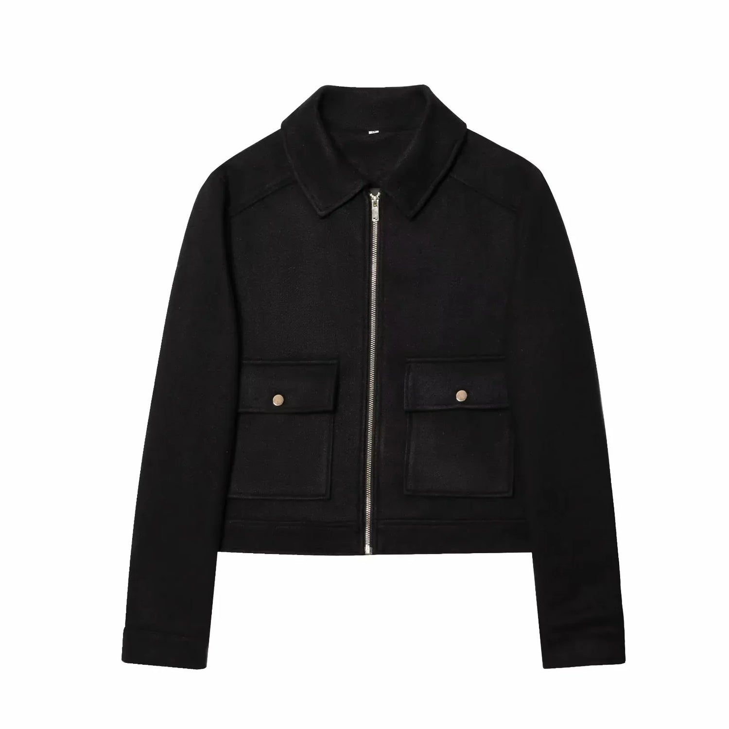 Cropped Zip Jacket with Utility Pockets