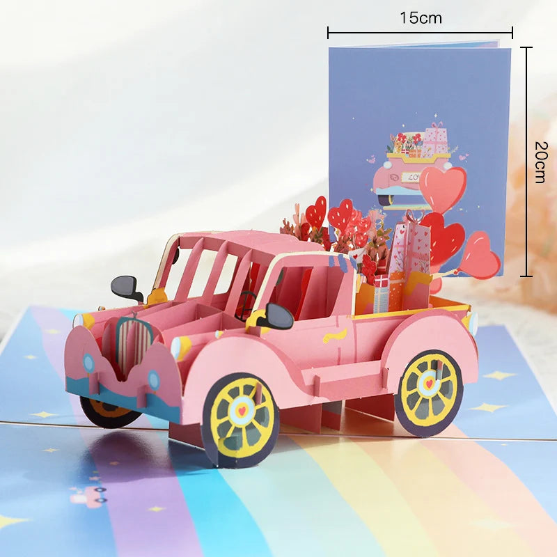 3D Pop-Up Flower Greeting Card – Romantic Valentine & Special Occasion Card