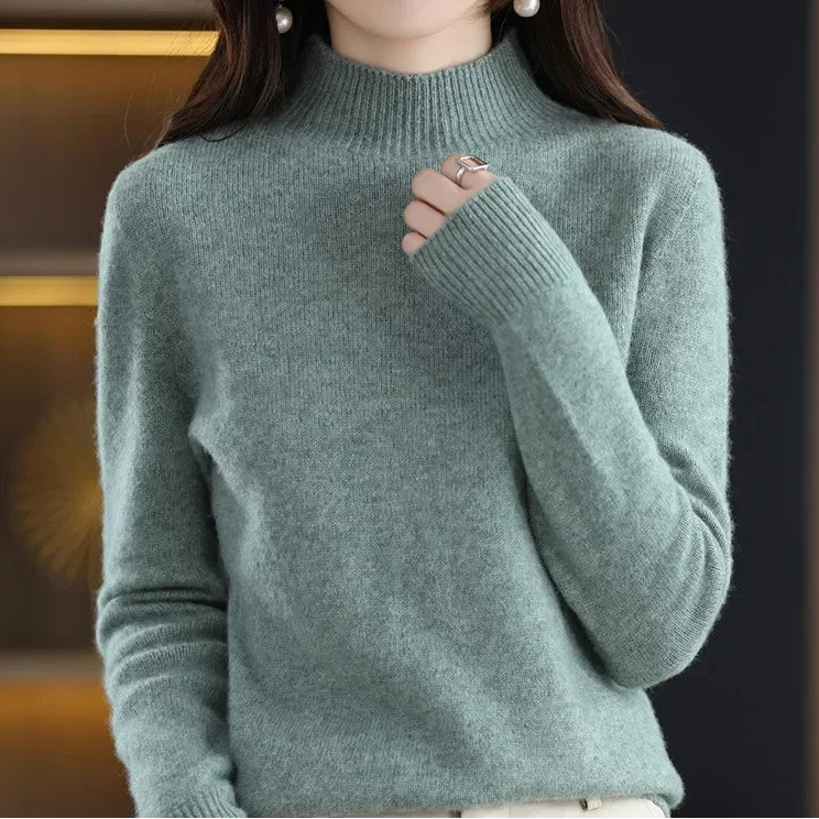Mock-Neck Knit Sweater — Everyday Layering Essential