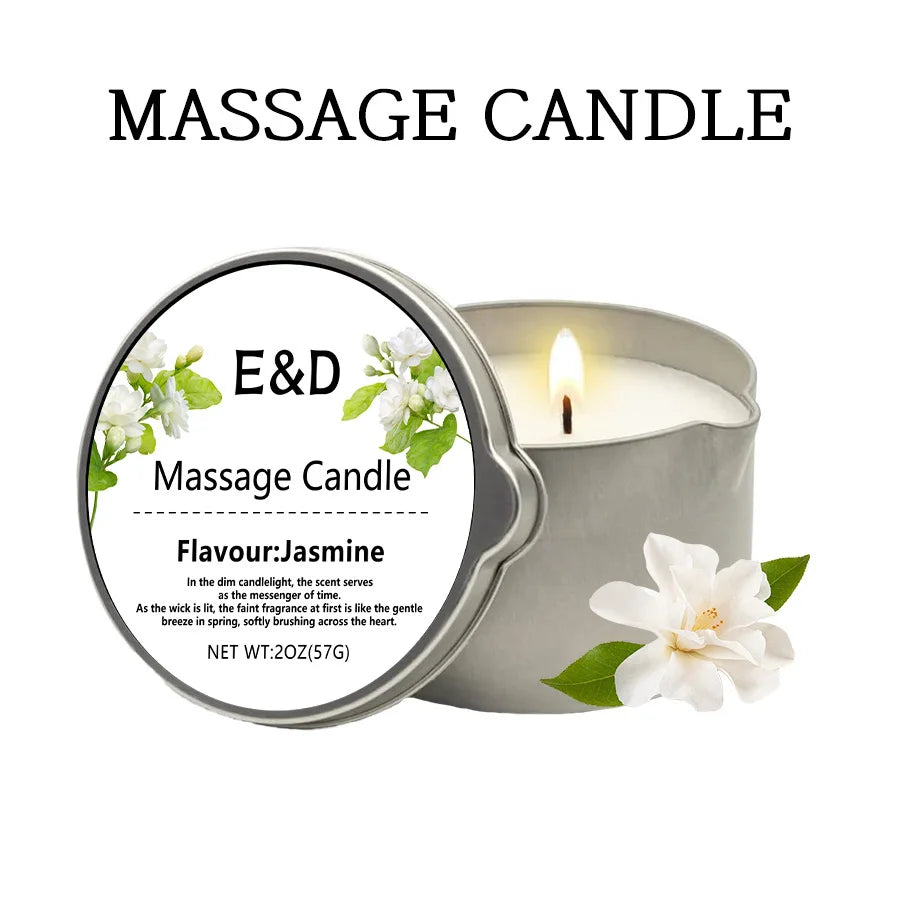 Rose Scented Massage Oil Candle – Romantic Aromatherapy Spa Candle