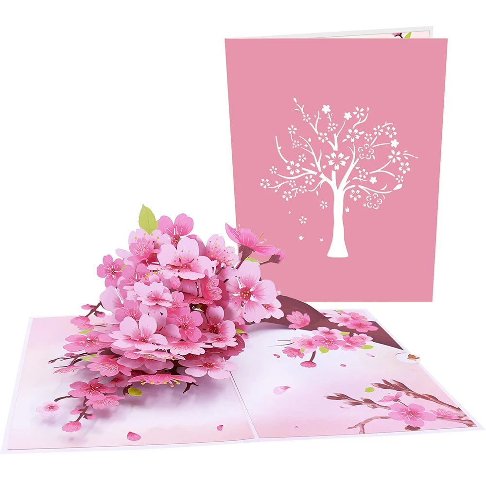 3D Orchid Pop-Up Greeting Card with Envelope – Elegant Floral Surprise Card
