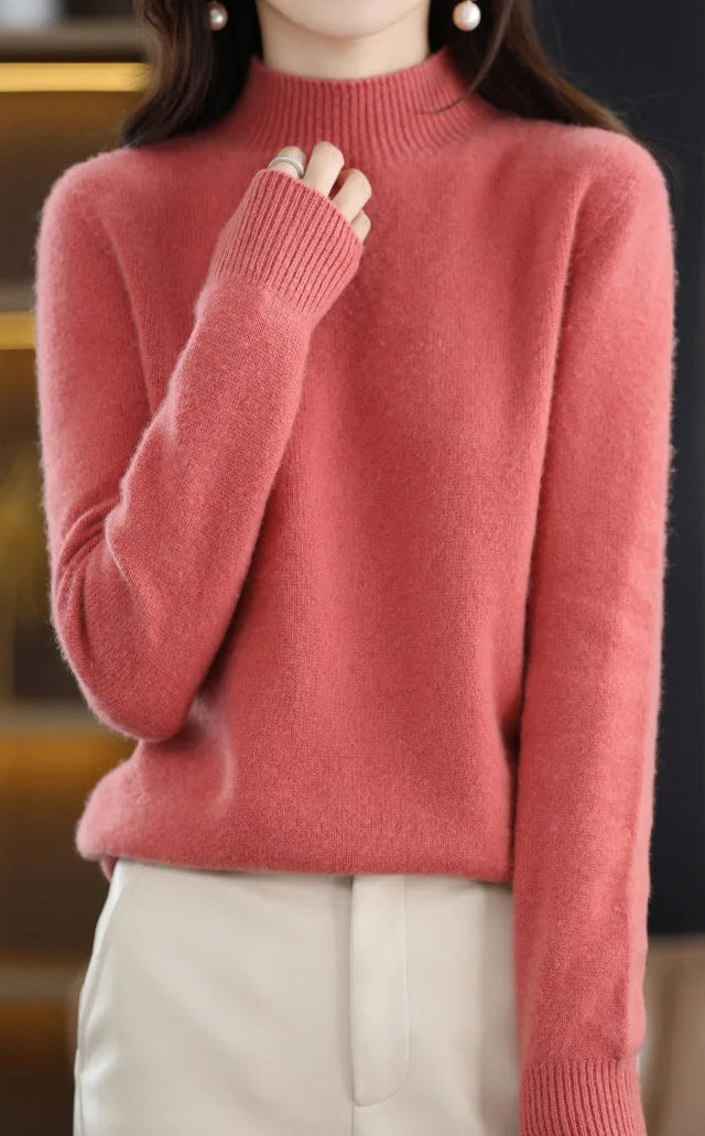 Mock-Neck Knit Sweater — Everyday Layering Essential