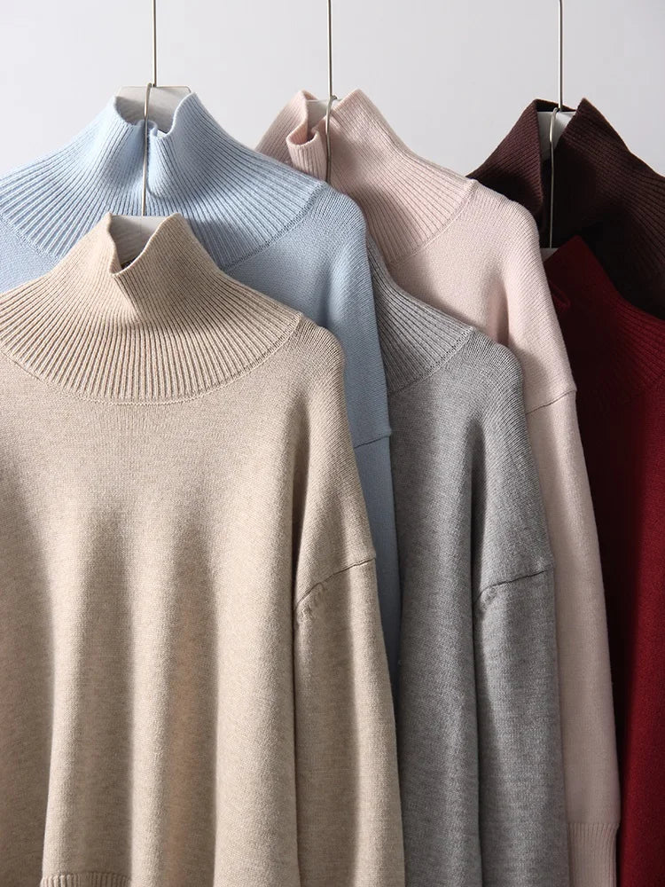 Signature Heavy Knit Turtleneck Sweater — Oversized Fit