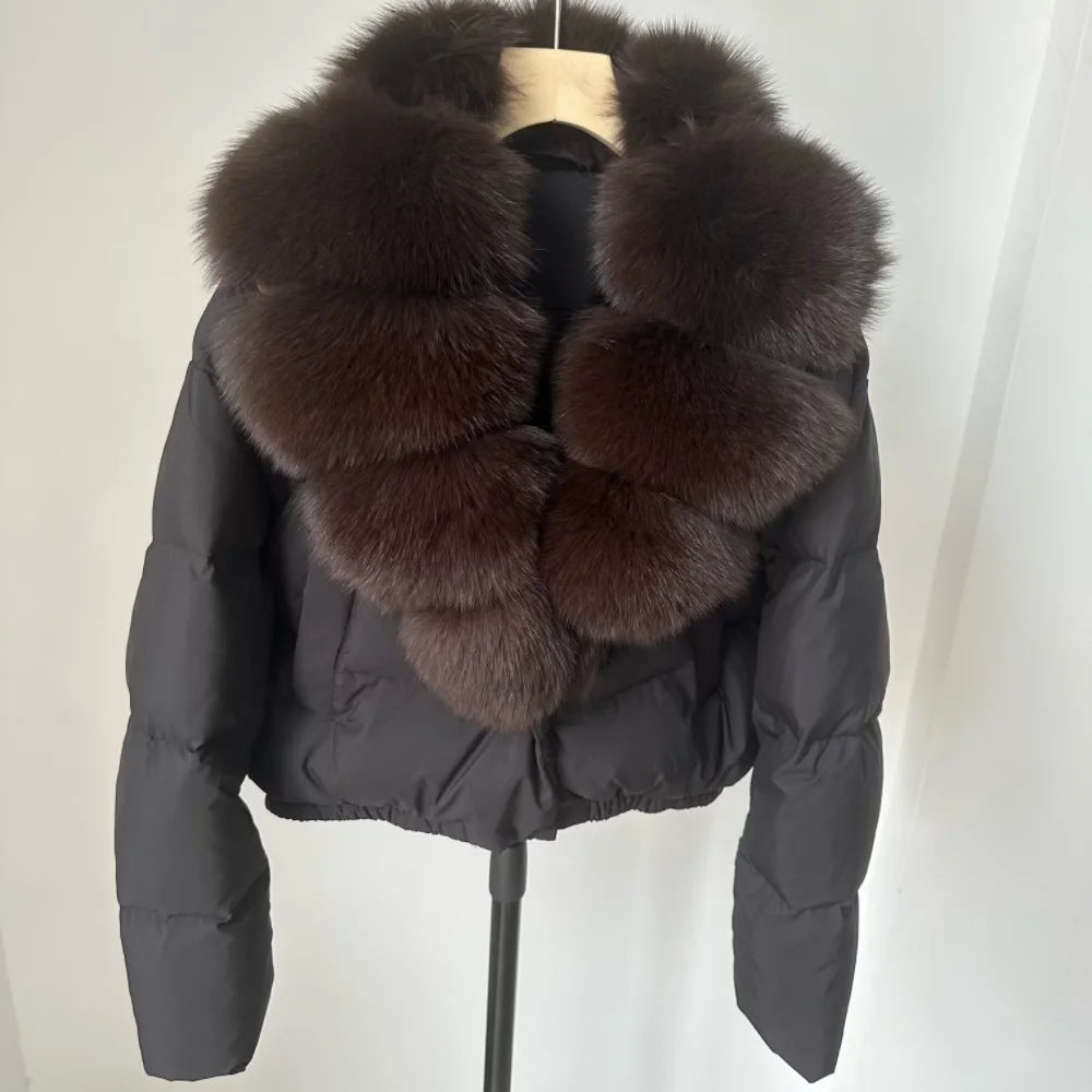 Signature Down Puffer Jacket with Detachable Fur Collar
