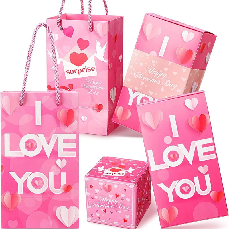 Valentine Surprise Explosion Gift Box – Jumping Love Box Set (12 Pieces)